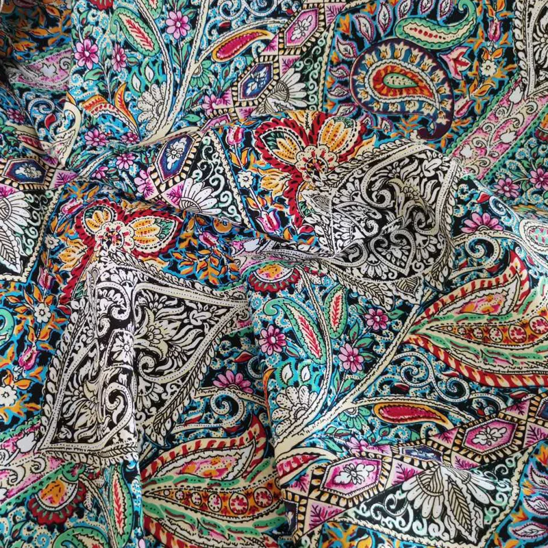 Этнический богемный рисунок Пейсли хлопчатобумажная ткань шитье вискоза поплин