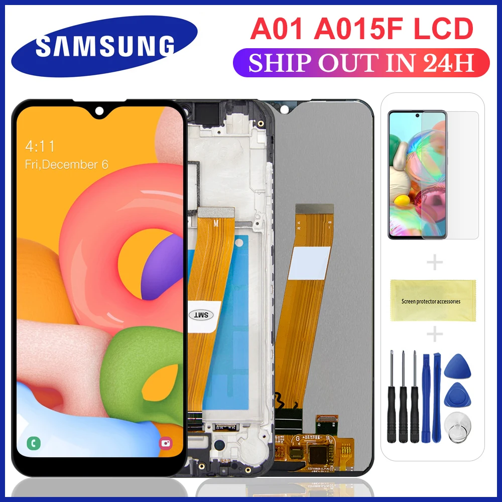 

5.7'' Original Super Amoled LCD For Samsung Galaxy A01 A015F A015G A015DS LCD Display With Touch Screen Digitizer Assembly