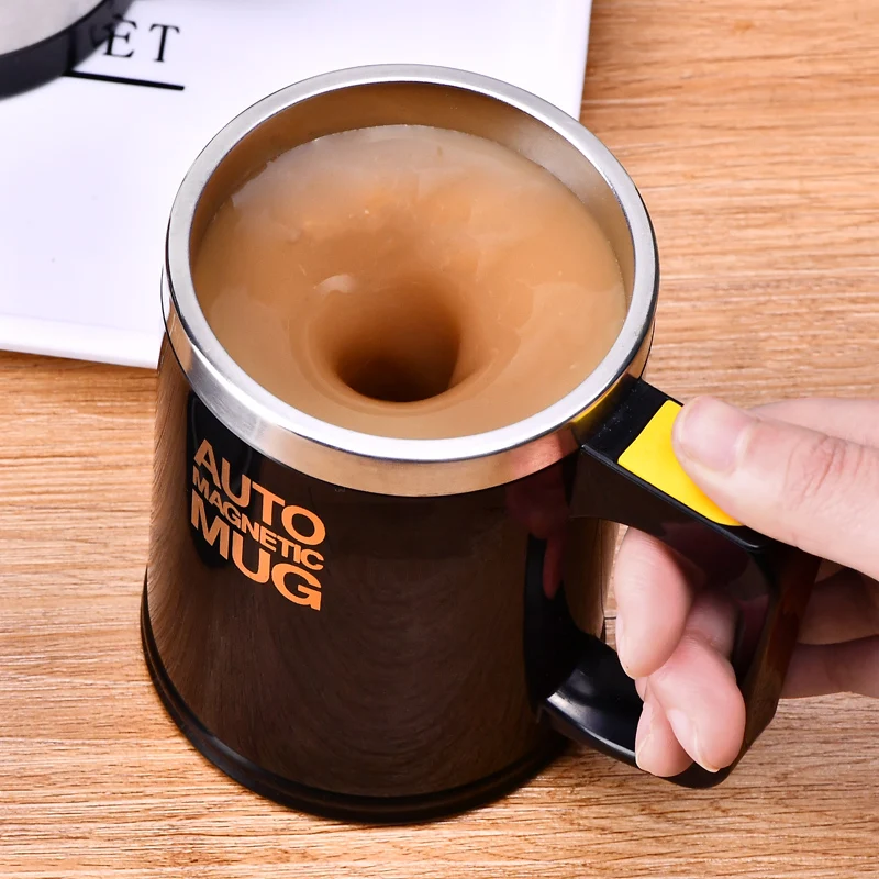 

self stirring mug stainless steel Automatic Electric Lazy Self Stirring creativec thermos mug travel coffee mug 400ml