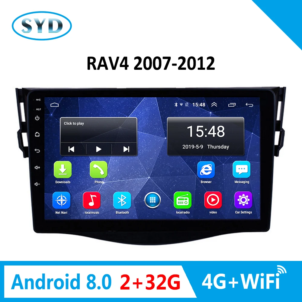 Автомобильное радио для Toyota RAV4 2007 2012 GPS навигация 4G авто Android 8 0 Поддержка