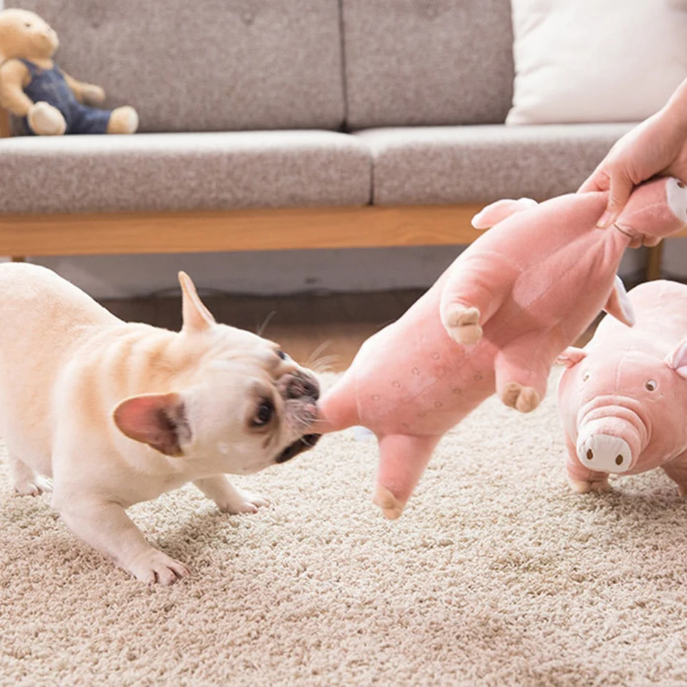 Pig /Goose Shape Doll Dog Pet Chew Tooth Bite Resistant Stress Reliever Sleeping Toy Pet Plush Toy Dog Vent Decompression Doll images - 6