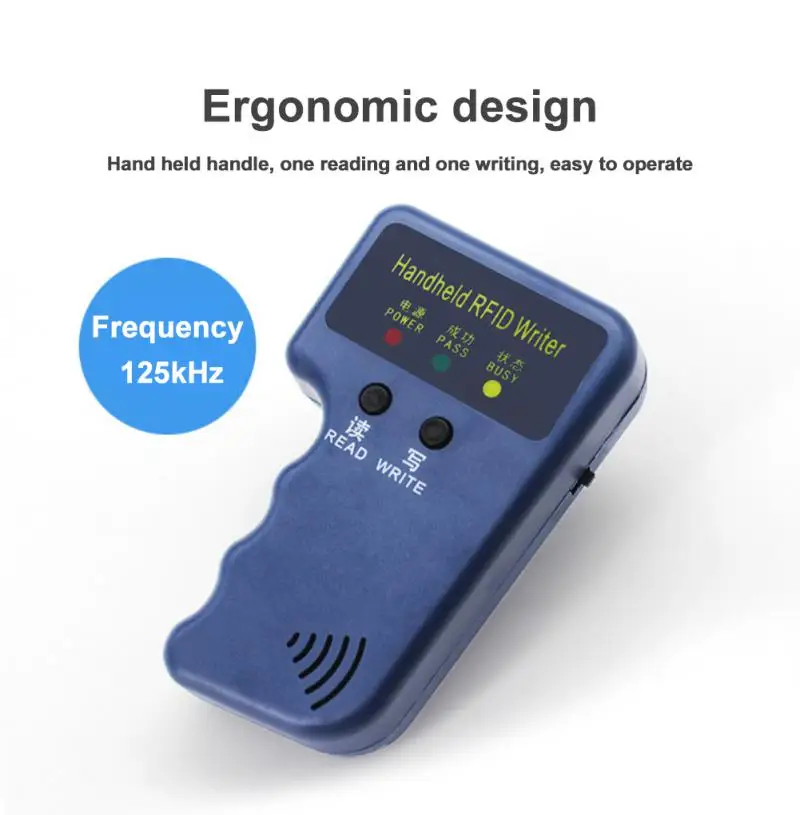 

New RFID Duplicator Card Reader 125KHz EM4100 Copier Writer Video Programmer T5577 Rewritable ID Keyfobs EM4305 Tags Card