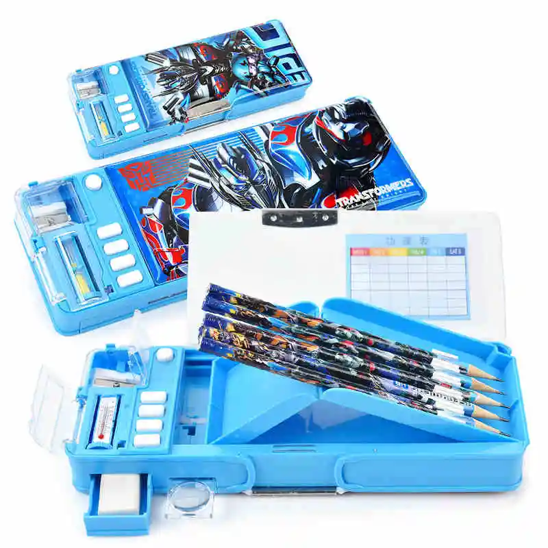TRANSFORMERS Pencil Case Creative Box Boys Pupils Multifunctional Stationery Estuche Escolar Kawaii Pouch Bag | Канцтовары для