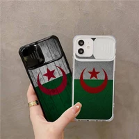 algeria national flag phone case for iphone 7 8 11 12 x xs xr mini pro max plus slide camera lens protection