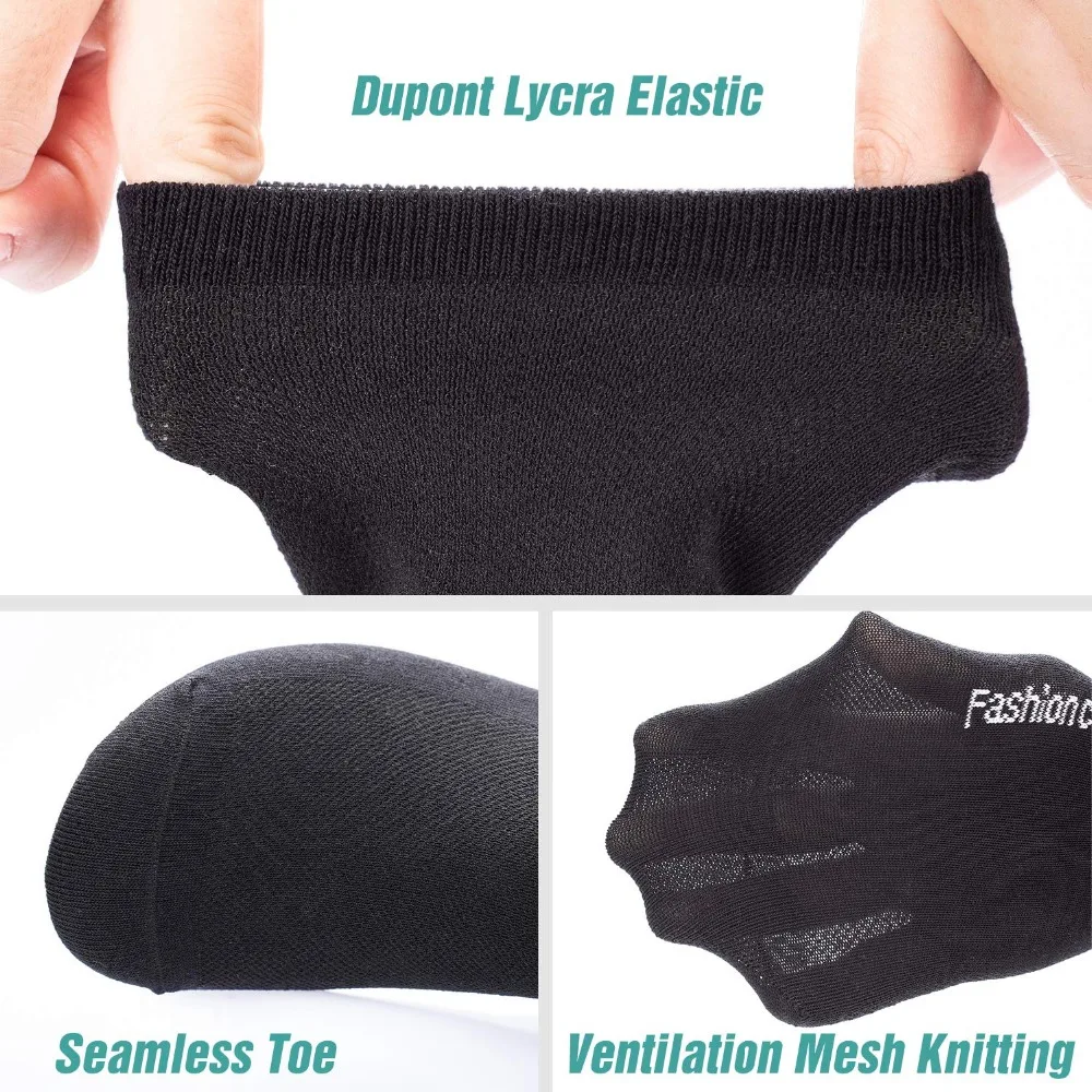 10 штук = 5 пар сетчатые невидимые носки для мужчин женщин Дышащие Короткие