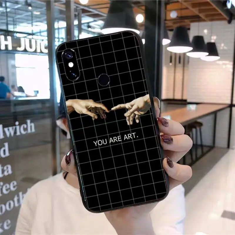 

Funny Hand The Creation of Adam Phone Case For Xiaomi Redmi 7 8 9t 9se k20 mi8 max3 lite 9 note 9s 10 pro