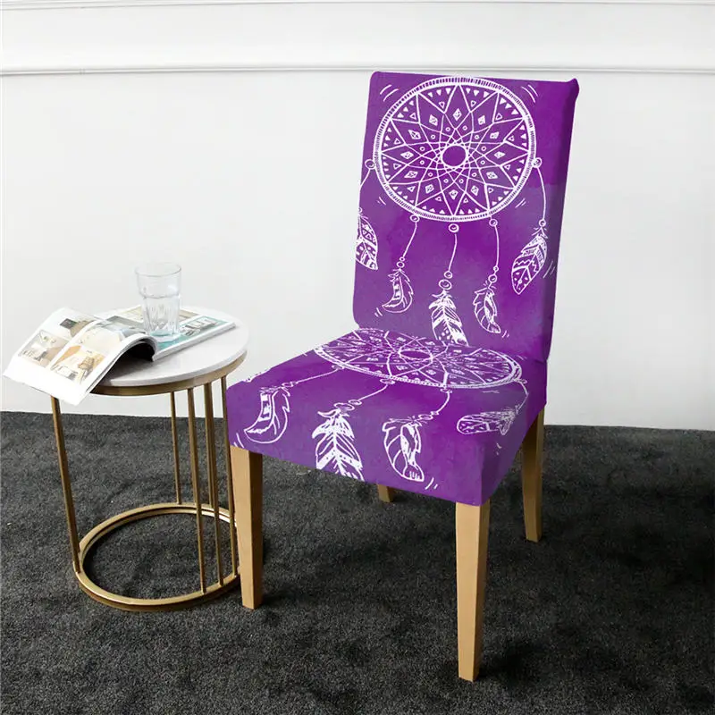 Dreamcatcher 7 BeddingOutlet чехол Ловец снов для обеденного стула, богемная мандала, спандекс, эластичный чехол, анти-грязный чехол для сиденья, Прямая поставка - Цвет: Dreamcatcher 7