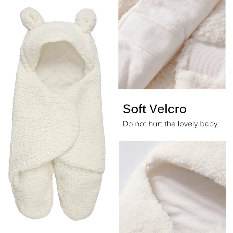 

Baby Care Winter Cashmere Swaddle Sleeping Bag Warm Infant Blanket Wrap Soft Sleep Sack Windproof Stroller Wrap Toddler Bedding