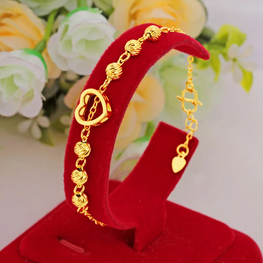 

Ladies Gold Dubai Bride Wedding Ethiopian Turkey Bracelet Arabian Jewelry Charm Muslim Bracelets Holiday Gift Wholesale
