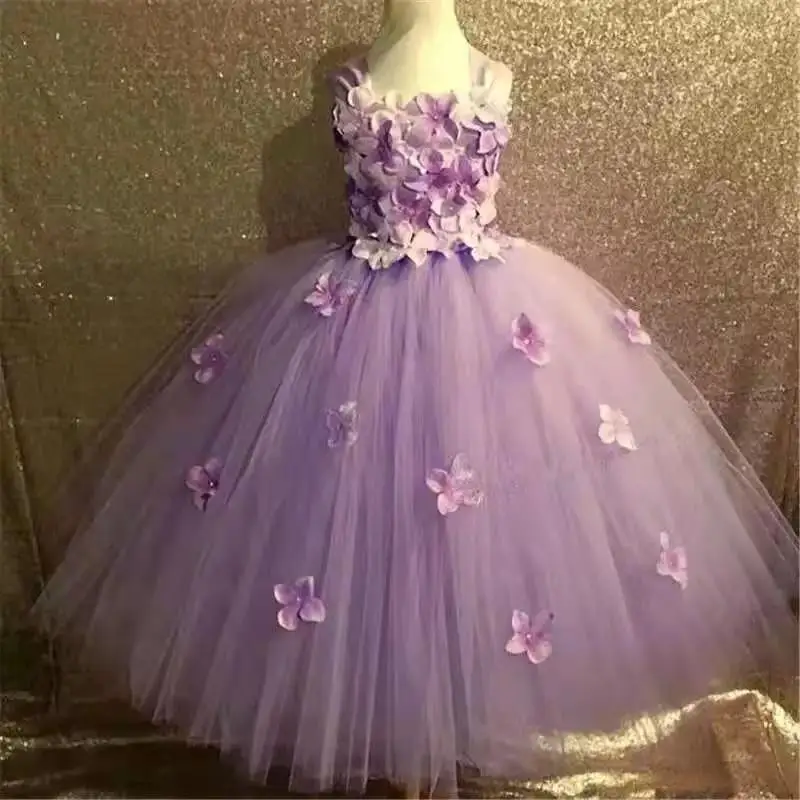 

Официальный наряд для девочек, платье-пачка для девочек, детское платье для свадьбы, дня рождения, бальное платье для девочек, фатиновое платье принцессы с цветами