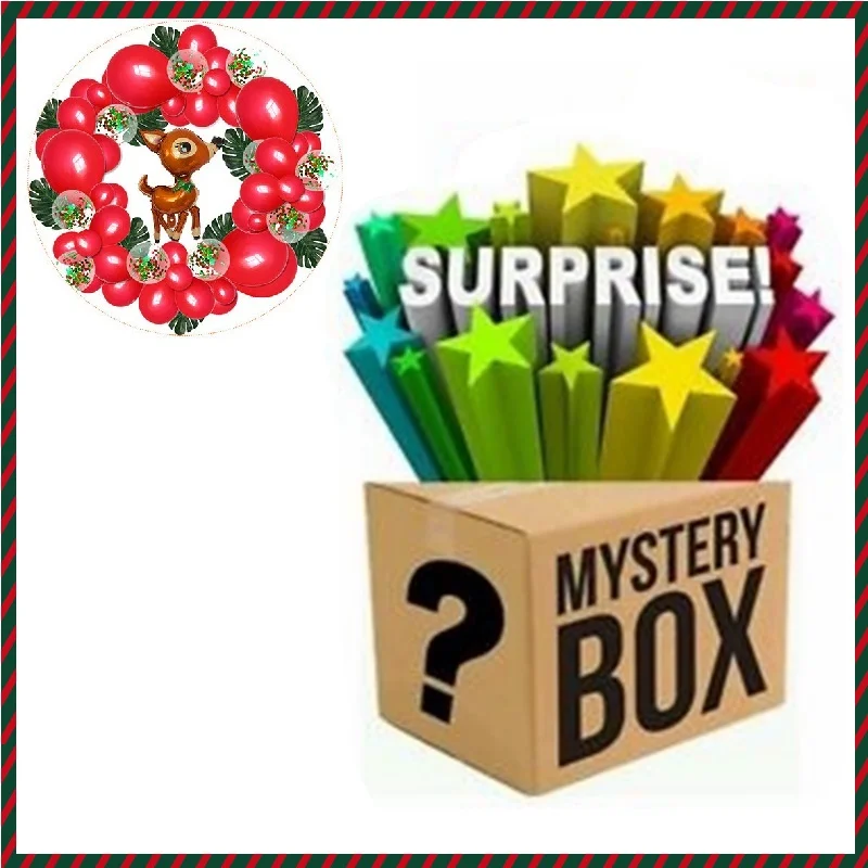 

Hot 2021 Christmas Wreath Balloon 100% Surprise Best Gift Random Mystery Item Christmas Surprise Blind Box Gift Party Decor