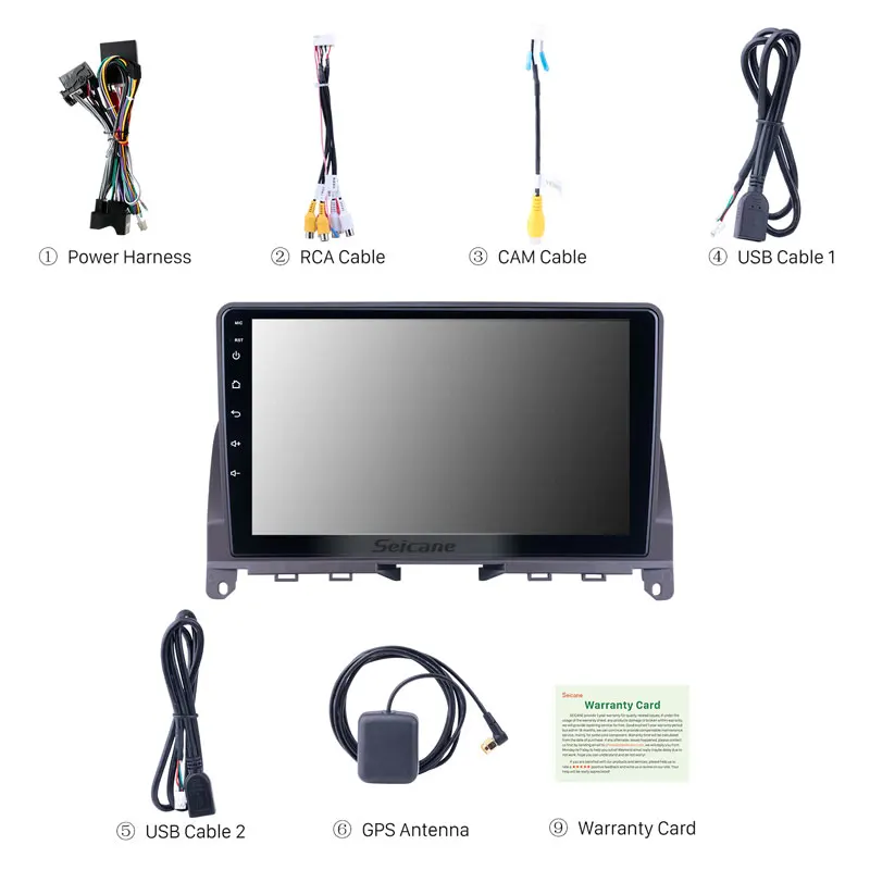 Seicane Android 10 0 GPS-навигация для 2007-2014 Mercedes Benz C-CLass(w204) автомобильное радио головное