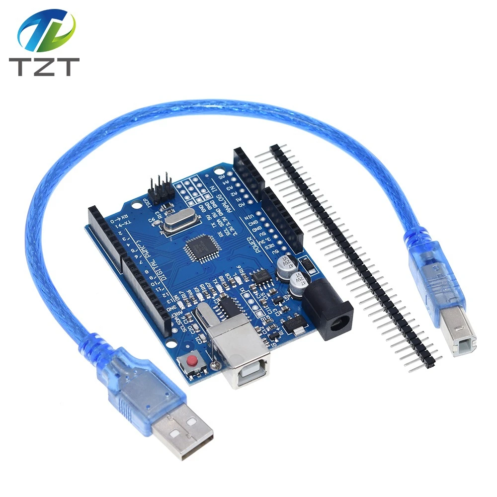 Умная электроника высокого качества для Arduino UNO R3 CH340G+ MEGA328P чип 16 МГц UNO R3 макетная плата+ USB кабель DIY комплект