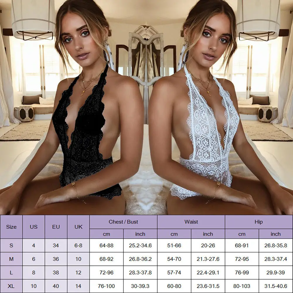 

women lace floral perspective halter Erotic Lady Sexy Lingerie Sleepwear G-string Dress Underwear Babydoll Panties Nightwear