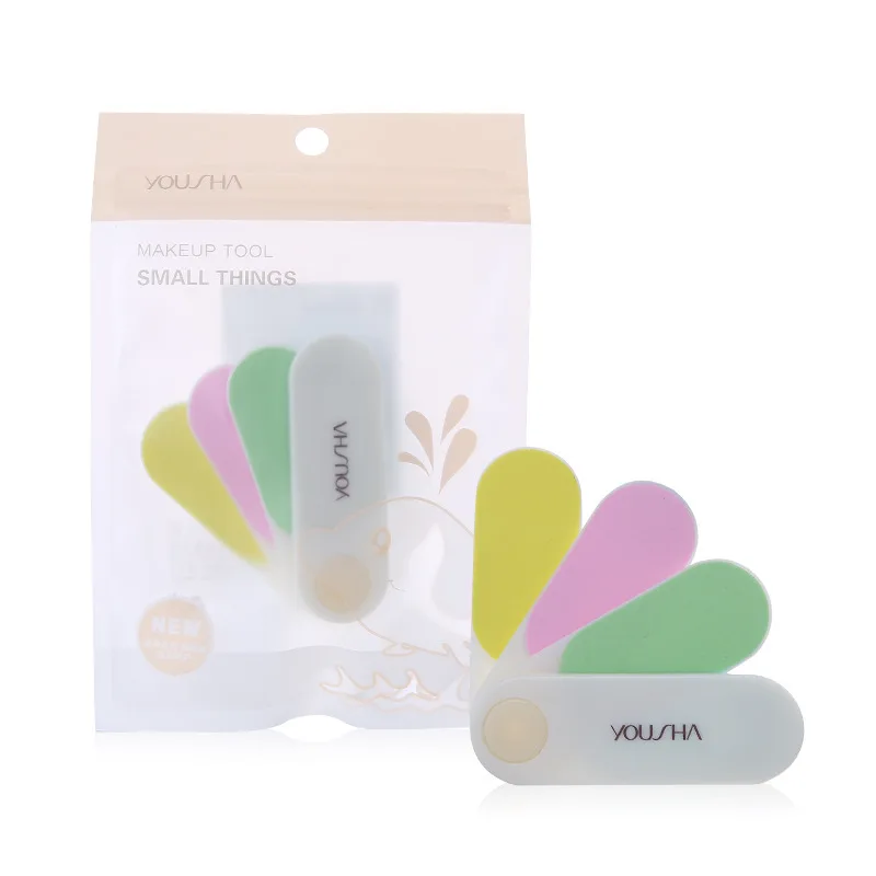 Вентилятор-форма d вращающийся буфер для ногтей ABS Материал портативный Павлин