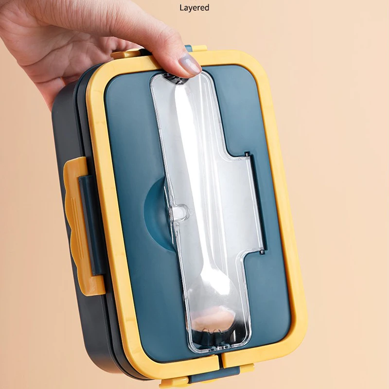 

Bento box japanese style for kids Student food container Wheat Straw Material Leak-Proof Square lunch box With Compartment