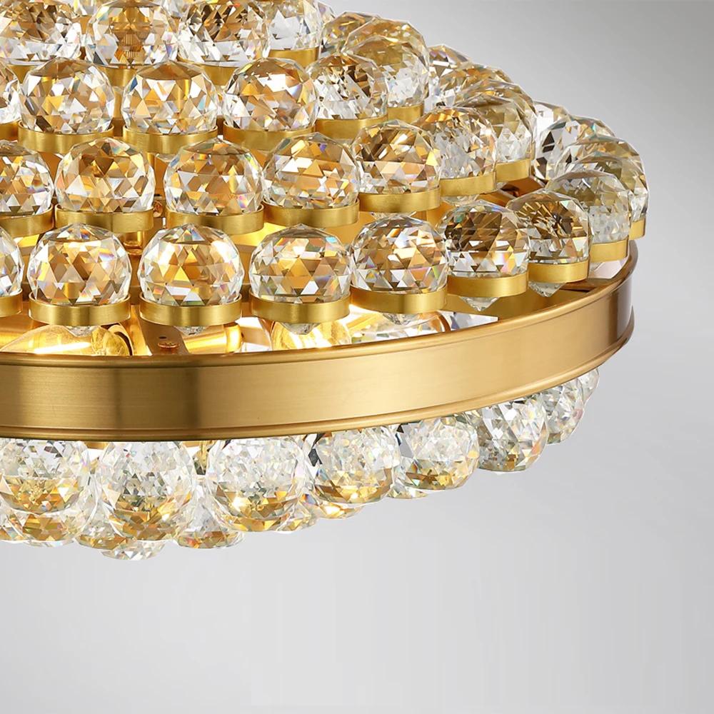 

New Luxury Foyer Crystal Chandelier Lighting Modern Plafonnier AC110V 220V Lustre LED Dining Room Hanglampe