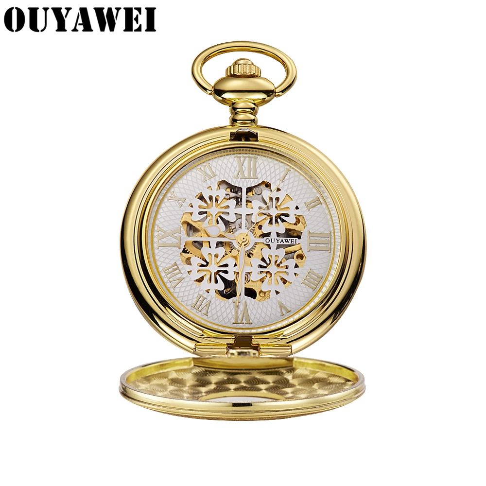 Часы OUYAWEI Мужские механические роскошные брендовые креативные карманные из