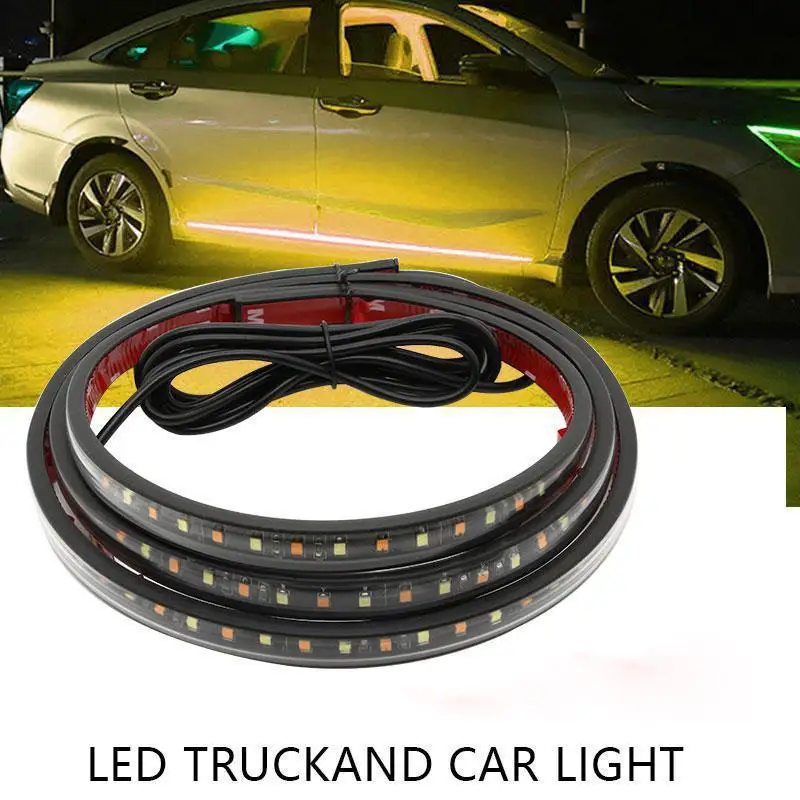 

2pcs LED Side Pedal Light Pickup Truck Chassis Light With Turn Warning Light Two-color Undercarriage Atmosphere Light