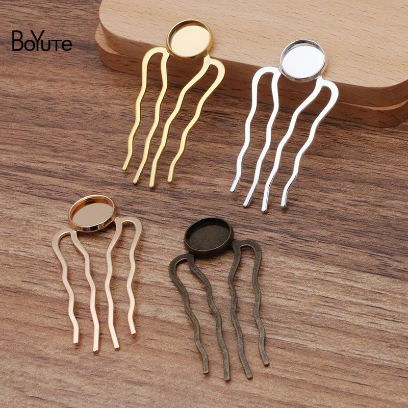 BoYuTe (10 шт./лот) подходит для 12 мм кабошона расческа волос пустая основа сделай сам