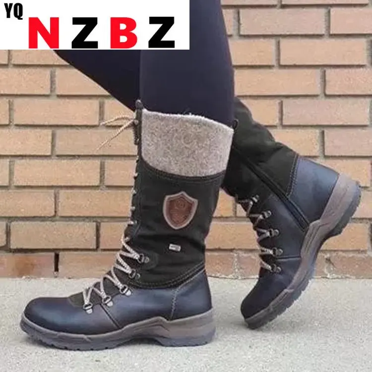 

2022Winter Boots women Genuine Leather Casual Boots women Snow Boots Waterproof Warm Plush Sneakers Boots Women Big Size