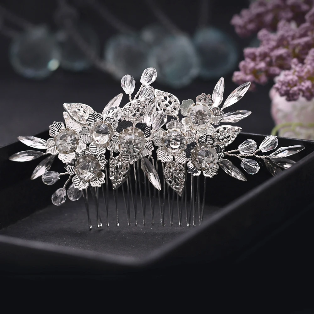

Bride Hair Accessories Wedding Tiara Bridal Headpiece Hair Jewel Wedding Headwear Bride Hair Pieces Women Hair Tiara Bridal Comb