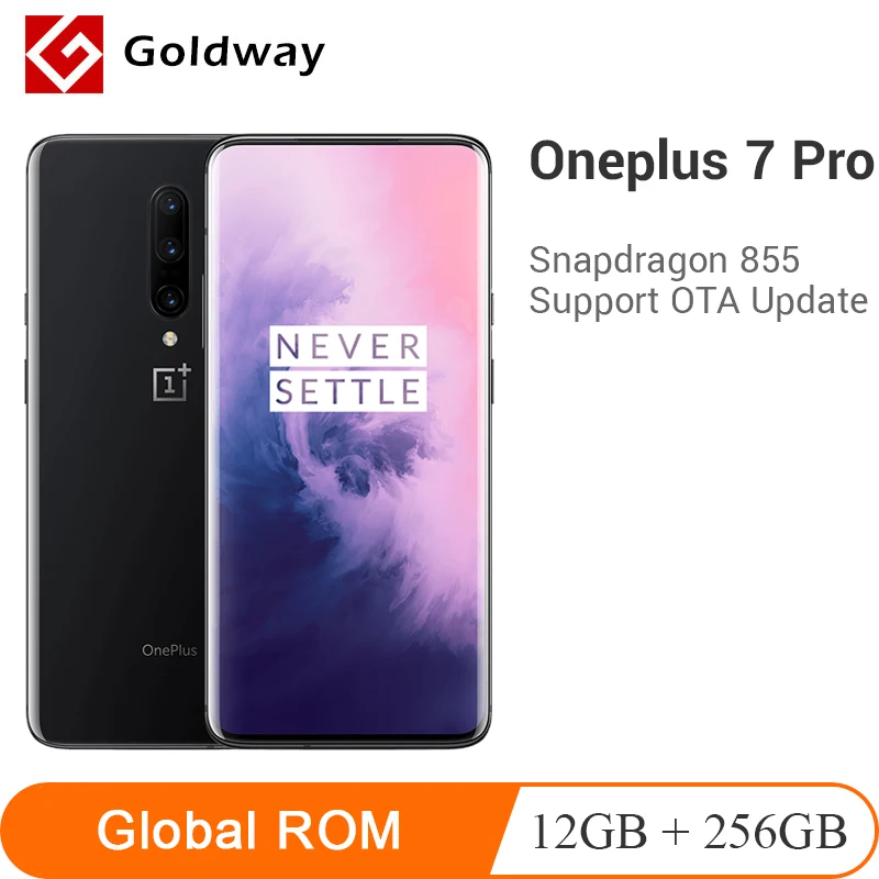 Смартфон Oneplus 7 Pro с глобальной прошивкой, 12 Гб, 256 ГБ, Snapdragon 855, 4000 мАч, 6,67 дюйма, AMOLED, 48MP, 30 Вт, отпечаток пальца, NFC, мобильный телефон