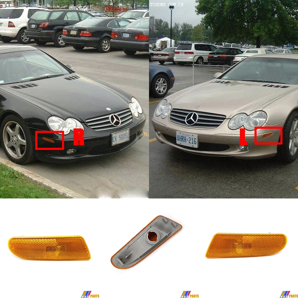 Передний маркер для Mercedes-Benz S-Class W220 подходит 00-06 L &amp R фара 280 320 350 400 430 500 600 55 65 AMG
