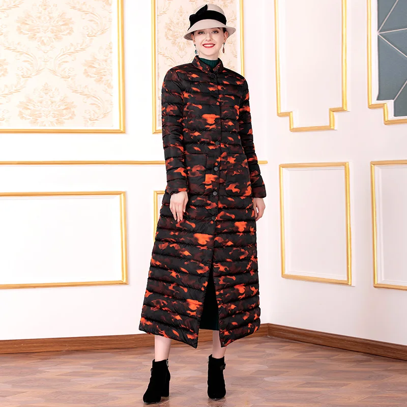 2019 S-4XL Женская парка объемная хлопковая камуфляжная куртка зимнее длинное пальто
