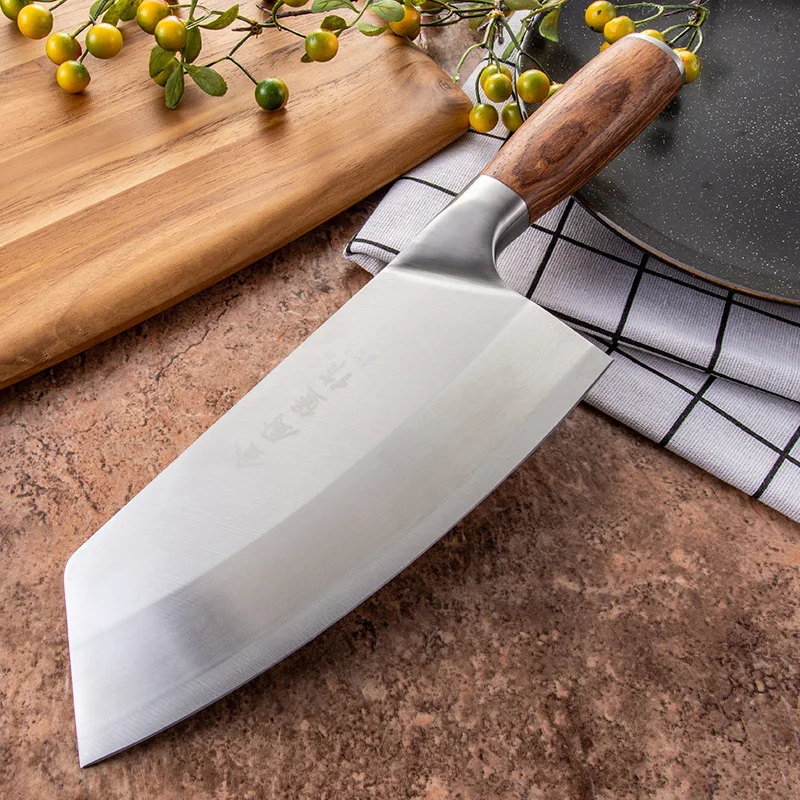 SHUOJI 4Cr13 нож шеф-повара 7 дюймов китайские кухонные ножи нож для мяса, рыбы, овощей супер острое лезвие палисандр Hadle Clever