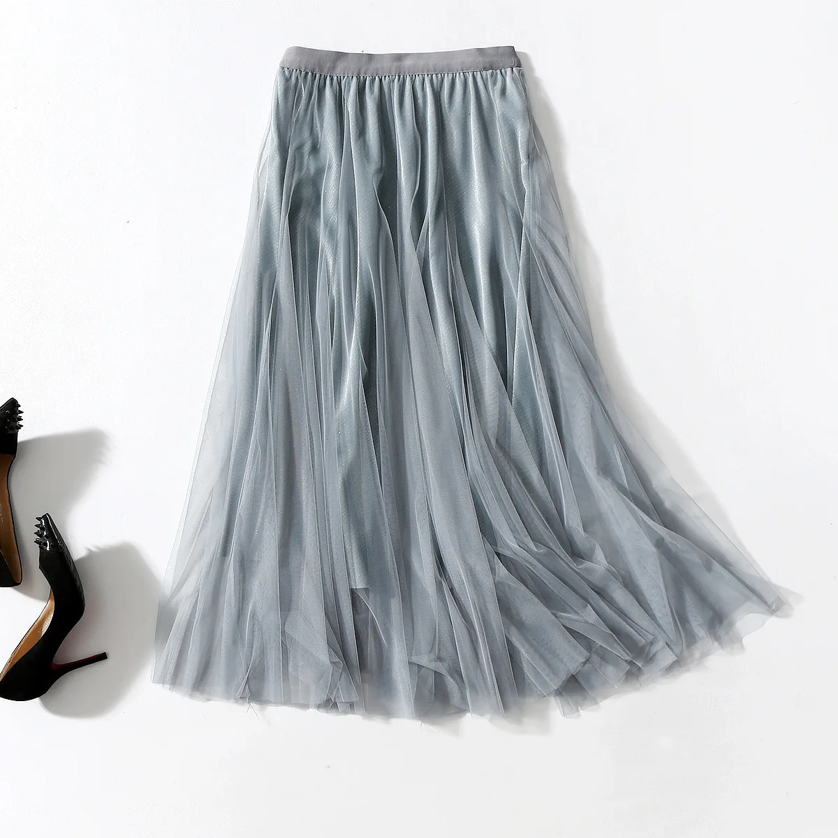 Женские осенние сексуальные кружевные плиссированные длинные юбки для дам