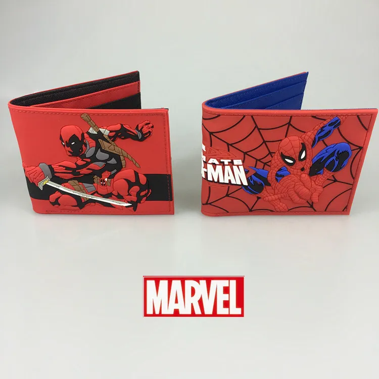 Disney Капитан Америка щит Человека паука героев из мультфильмов аниме бумажник