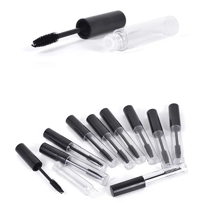 

3pcs 10ml Empty eyelashes tube mascara tube vials bottle Tool Fashion For Castor Oil DIY Mascara Container Set With Black Cap