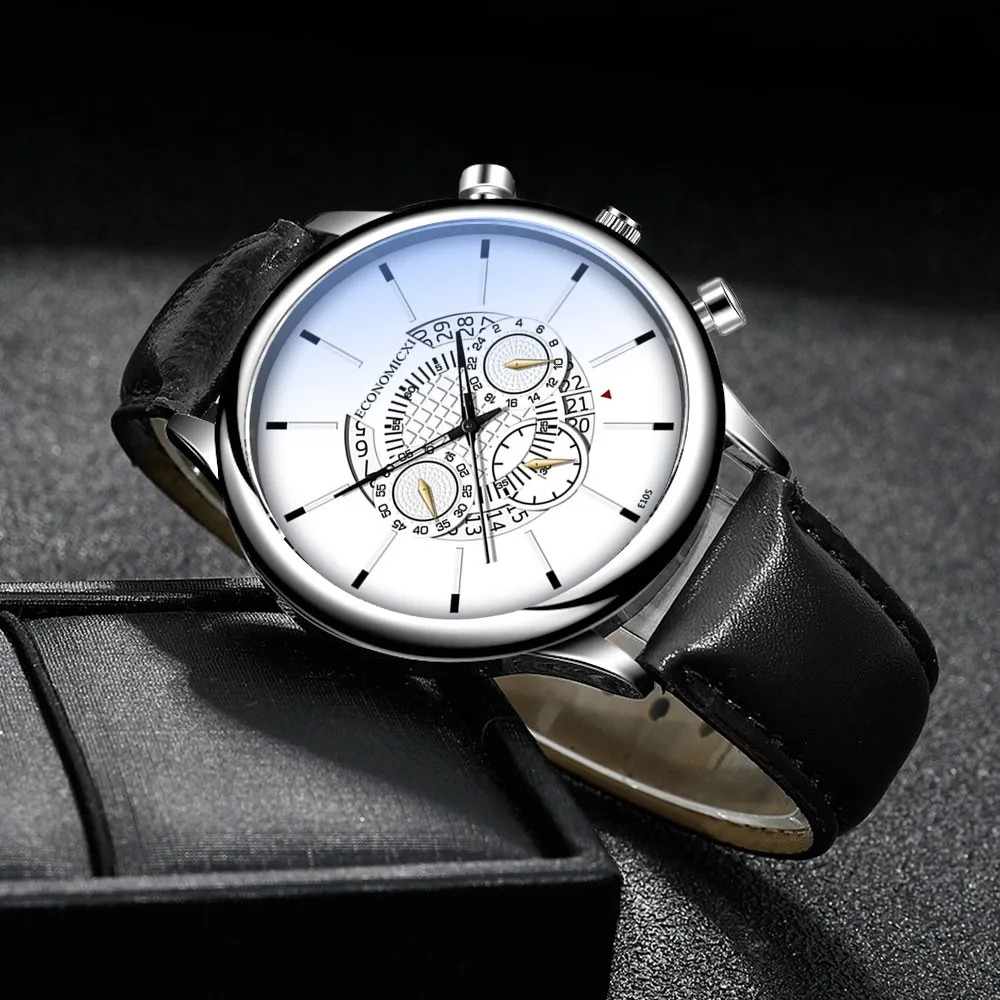 

Casual Simple Male WristWatches Sports Watch Analog Sport Leather Busine Quartz Mens Watch reloj inteligente hombre reloj