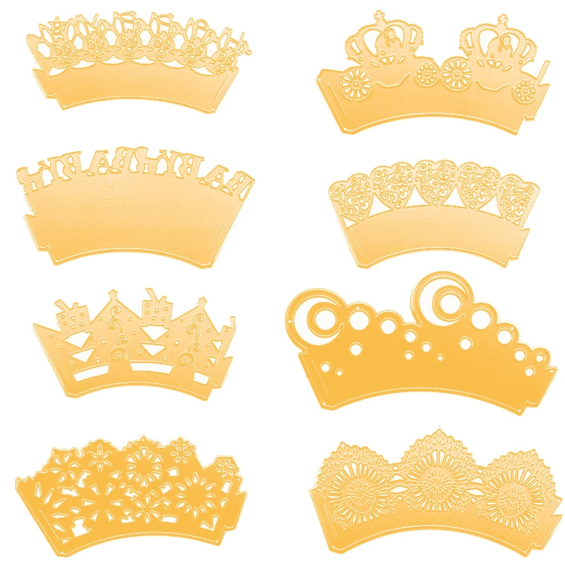 

Rabbit Crown Floral Tree Plant Edge Curl Birthday Cupcake Metal Cutting Dies Stencil For DIY Scrapbooking Craft Cards 2019 New