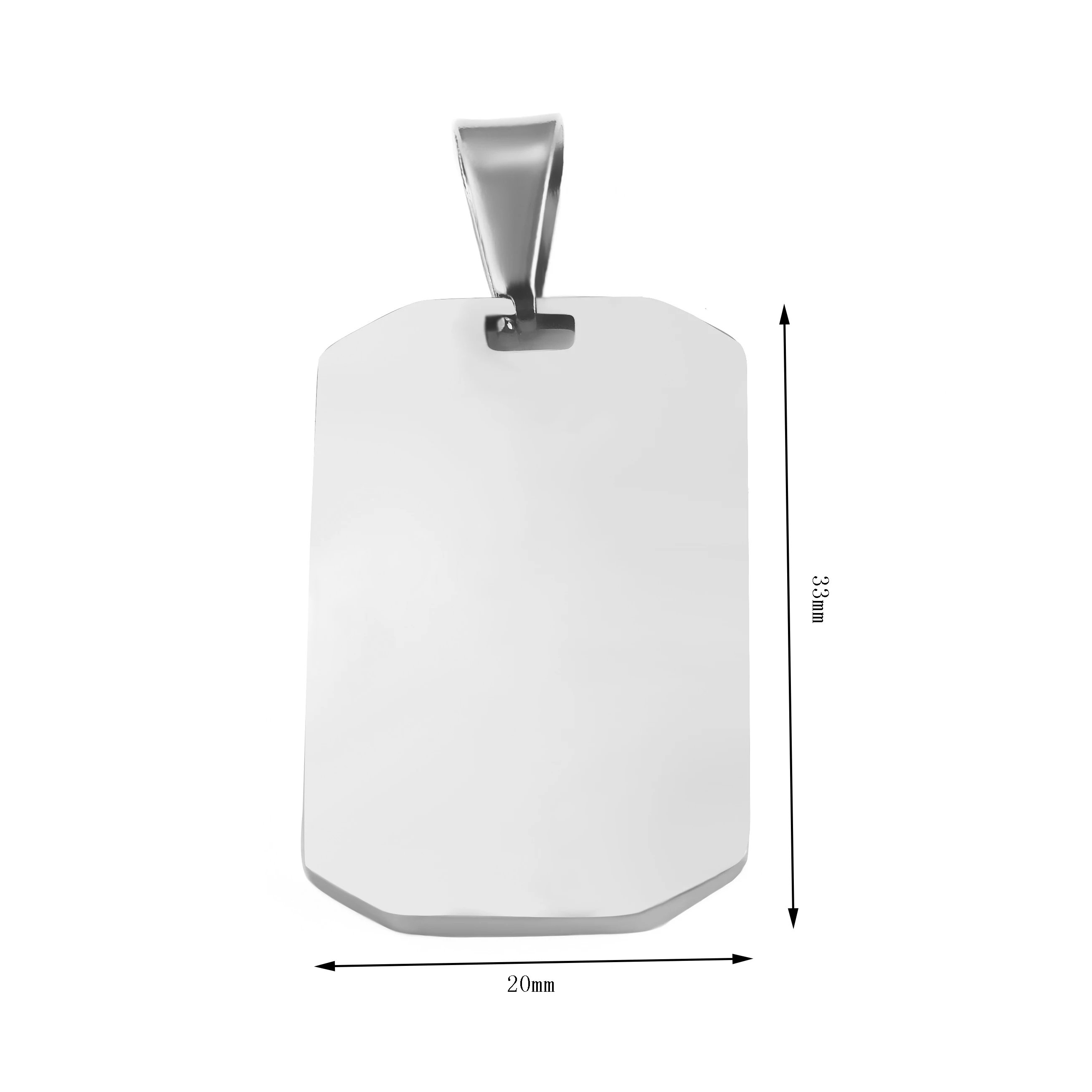 5 шт./лот унисекс нержавеющая сталь 20x33 мм прямоугольная штамповка пустая ID Собака