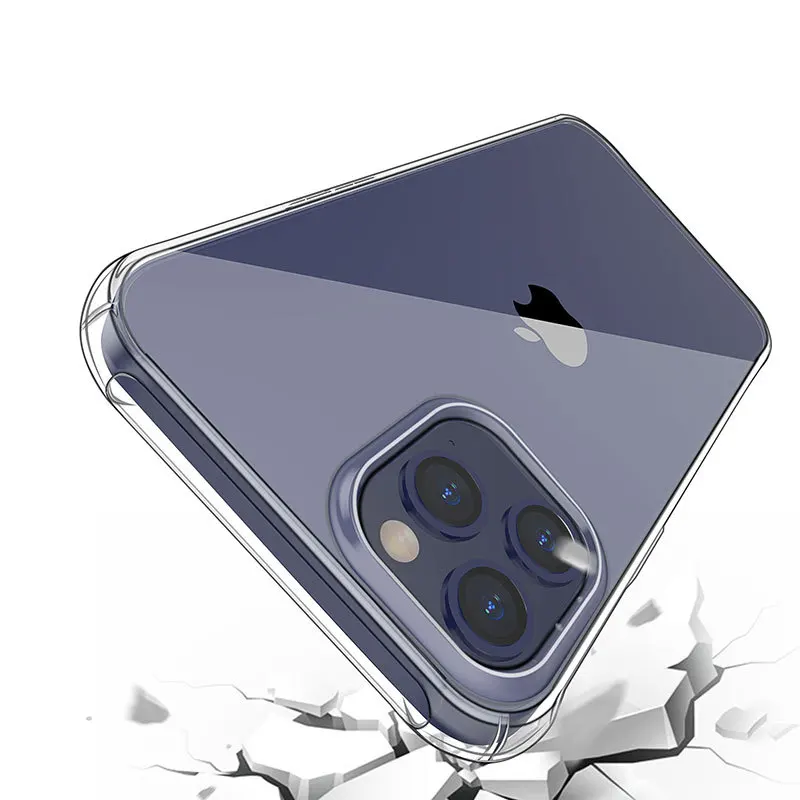 Прозрачный мягкий силиконовый чехол из ТПУ для Iphone 12 Mini Pro Max ультратонкая задняя