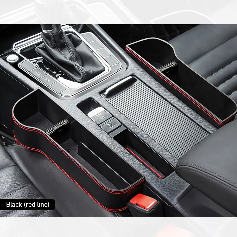 Car Seat Gap Storage Box Interior Auto Dual USB Charger Wireless Charging Side Organizer Automobiles Goods Accessories | Автомобили и