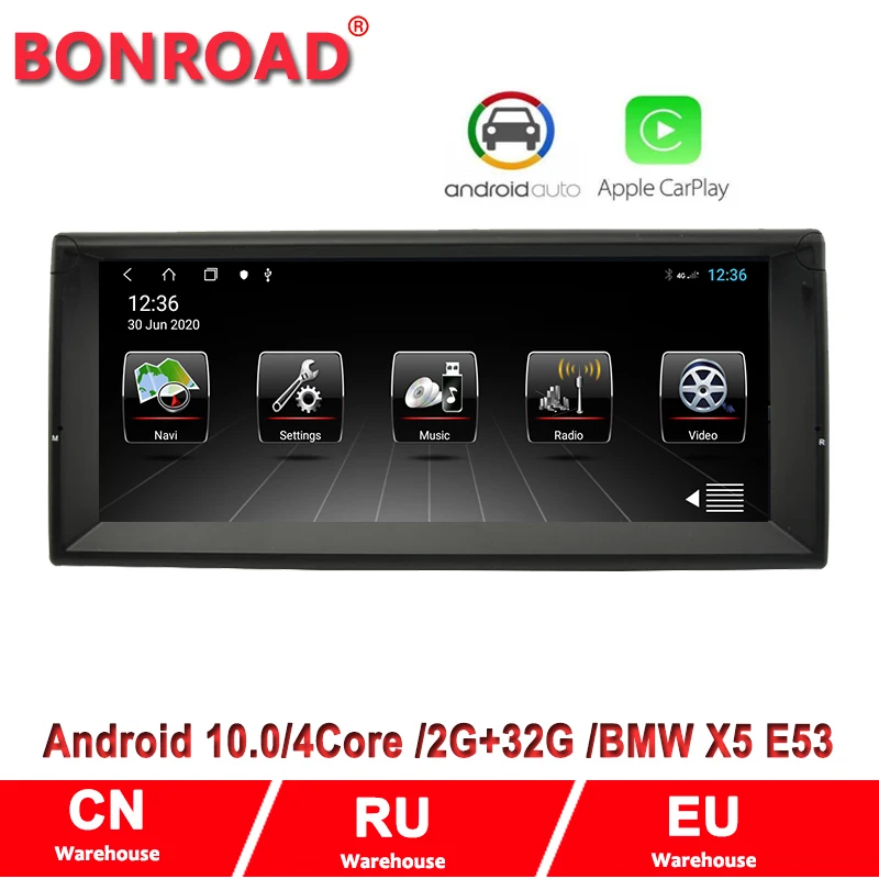 Bonroad 10 25 ''Android 9 1 Full Touch автомобильный видеоплеер для BMW E39 X5 M5 E53 E38 автомобильное
