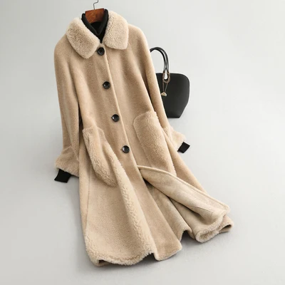 Пальто AYUNSUE из натурального меха Женское зимнее пальто 2020 Корейская винтажная