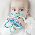 Сенсорная игрушки, погремушки для младенцев Манхэттенский массажный Прорезыватель Детские погремушки игрушки прорезывающее кольцо Развивающие детские игрушки 0 12 месяцев