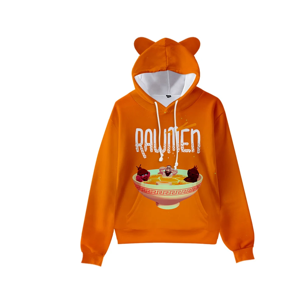 

Худи с кошачьими ушками RAWMEN в стиле Харадзюку, Детская Удобная высококачественная повседневная толстовка, одежда, Осенний уличный Модный м...