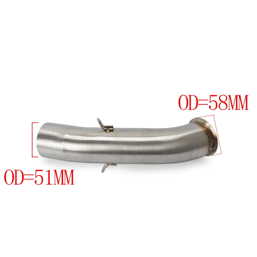 

Universal Motorcycle Exhaust Pipe Moto Muffler Middle Link Pipe For KTM DUKE 390 250 Duke RC 390 RC390 2017 2018 17 Slip-on