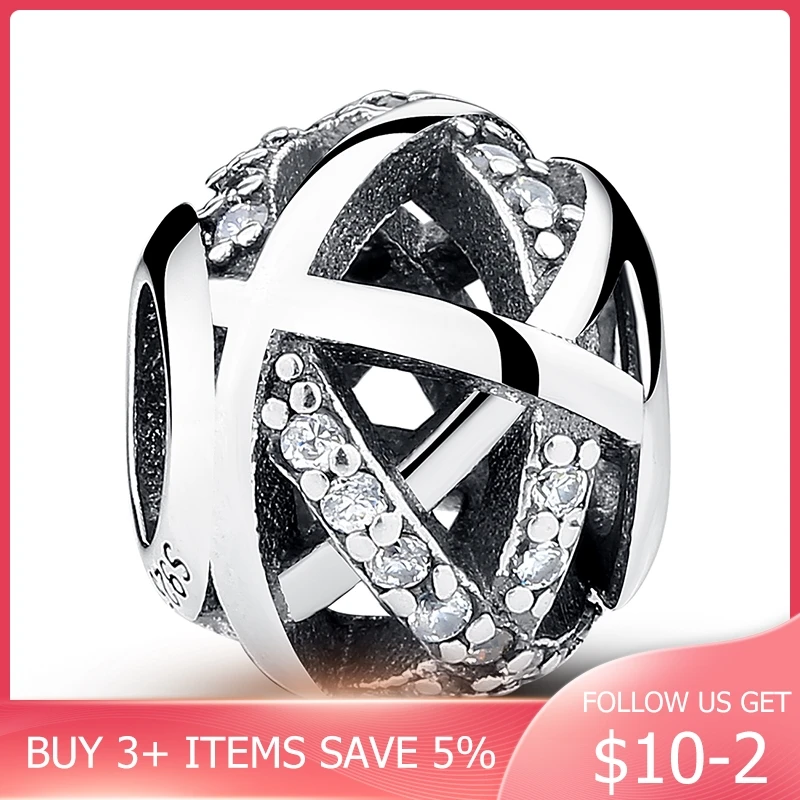 CodeMonkey 100% настоящие 925 пробы серебряные обмотки Полые бусины подходят к