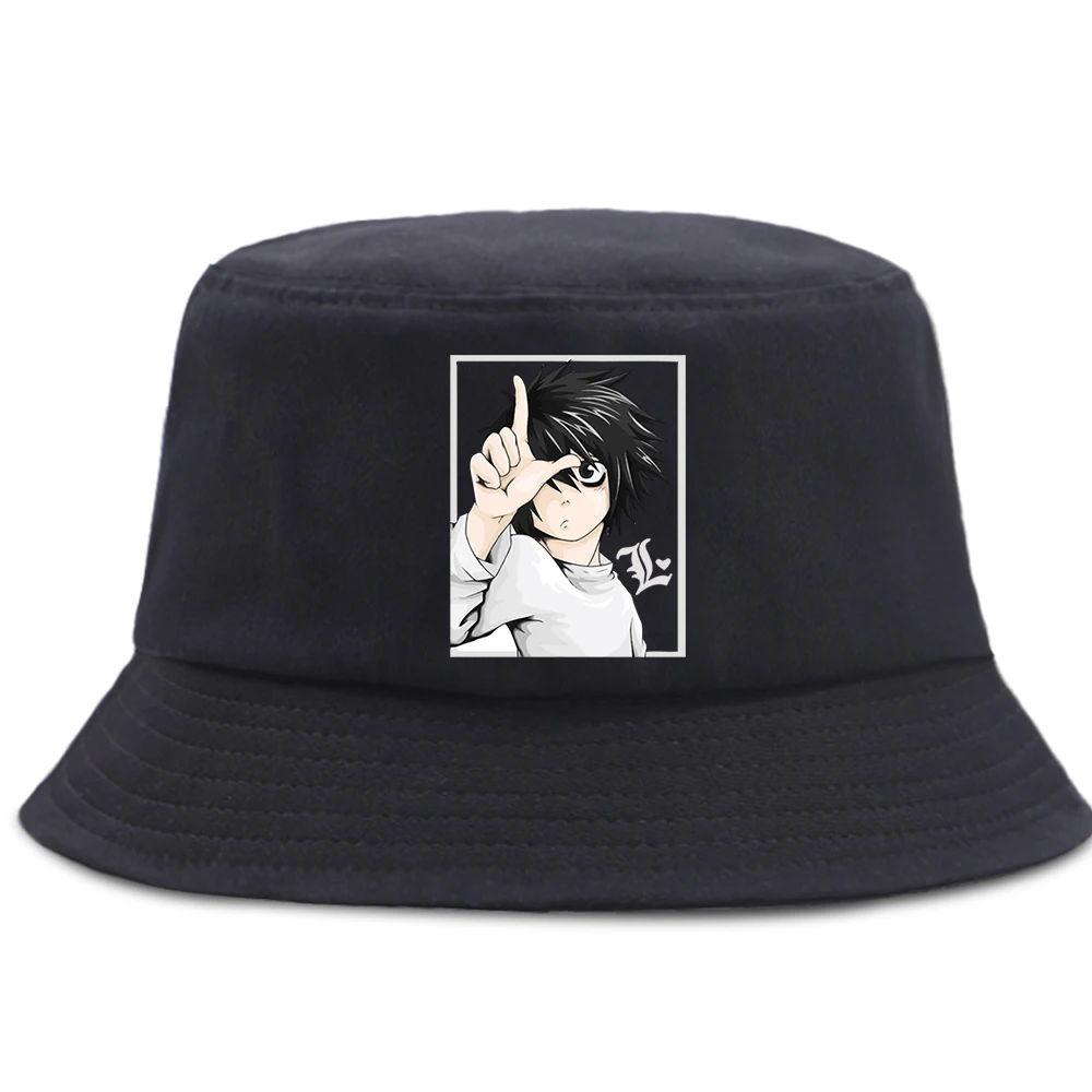 Панама японская унисекс с героями аниме Death Note шляпа рыбака уличная Складная