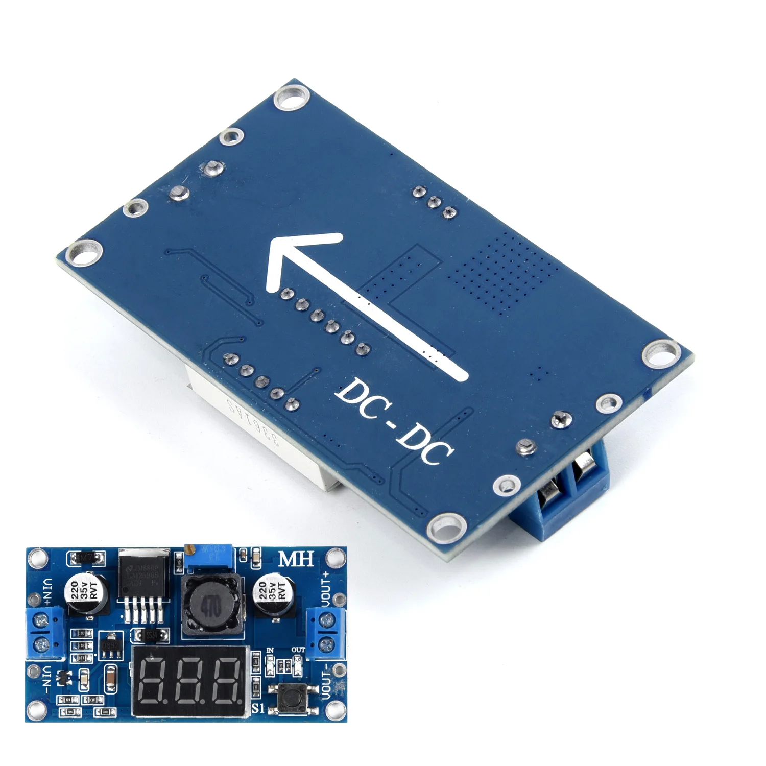 

1*Voltage Regulator Step-down Power Converter 6.1*3.4*12 cm DC 4.0~40 to 1.3-37V