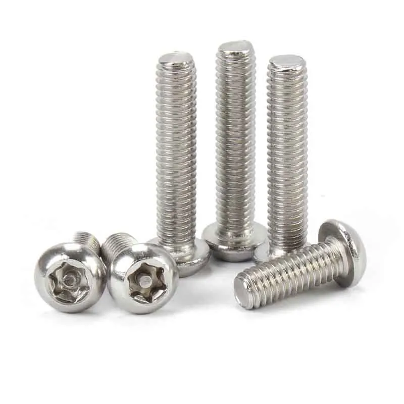 

10/50pc 304 stainless steel Six Lobe Torx Button Pan Round Head with Pin Tamper Proof Anti Theft Security Screw Bolt M3 M4 M5 M6