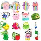 Лидер продаж, игрушки-антистресс, пузырьки, игрушка, Радужный Единорог, Мак, Playtime, кошелек для монет, Женская сумочка, простой силикагель, сумка через плечо