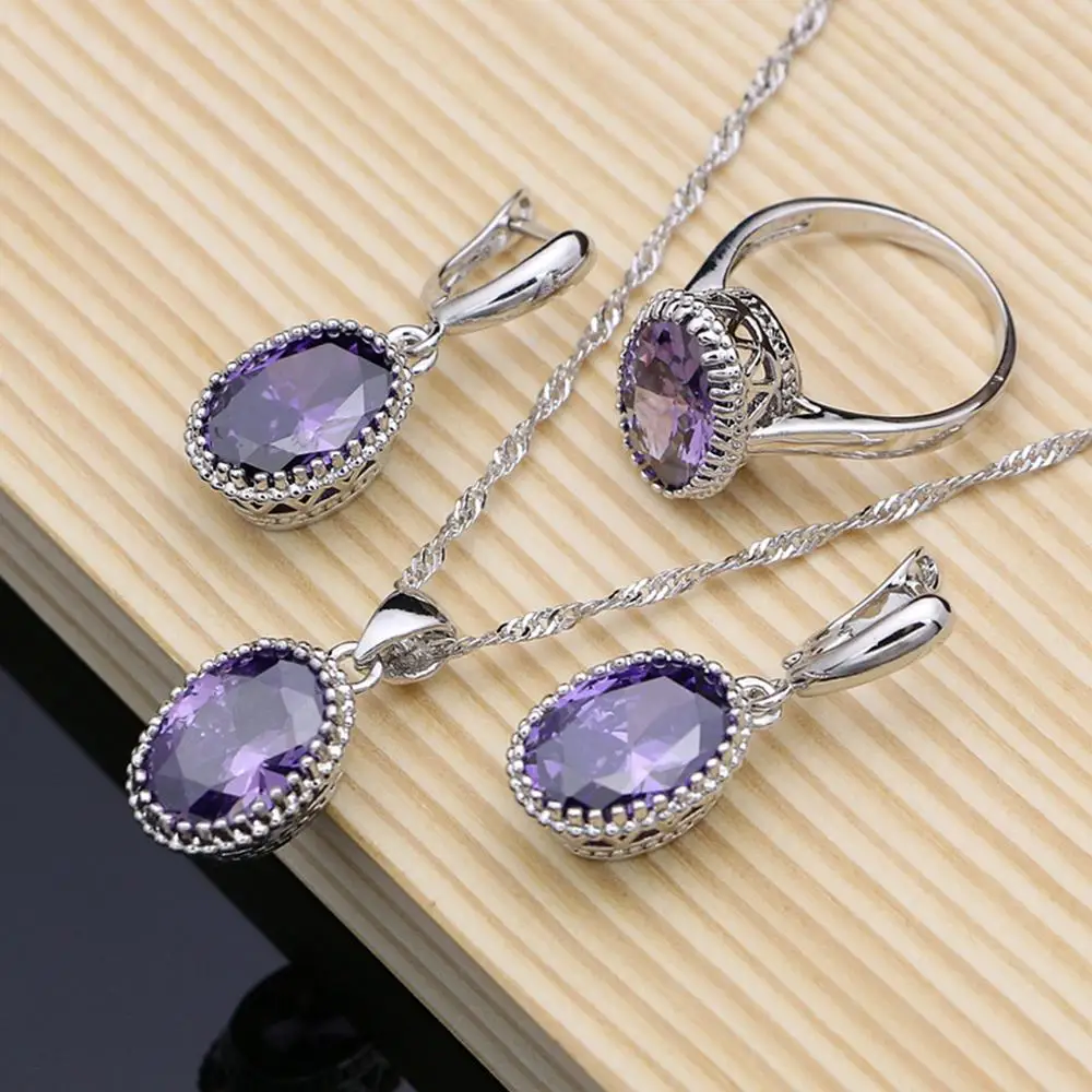 Комплект из колье и серёг серебра 925 пробы|Ювелирные наборы| |