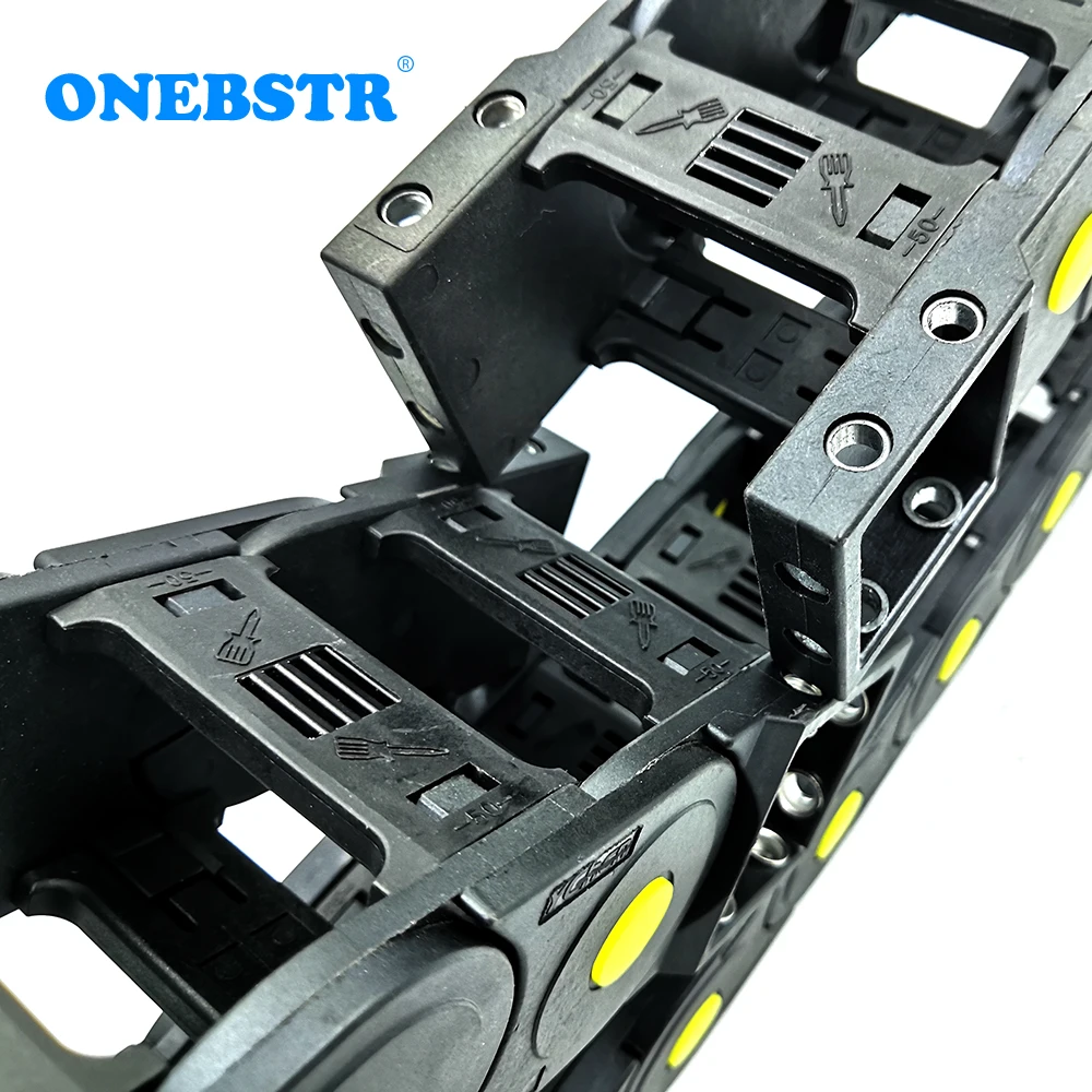 1 Meter 45x60mm Bridge Type Transmission Drag Chain Wire Carrier Cable Enhanced Towline For Trailer CNC Engraving Machine Tanks |